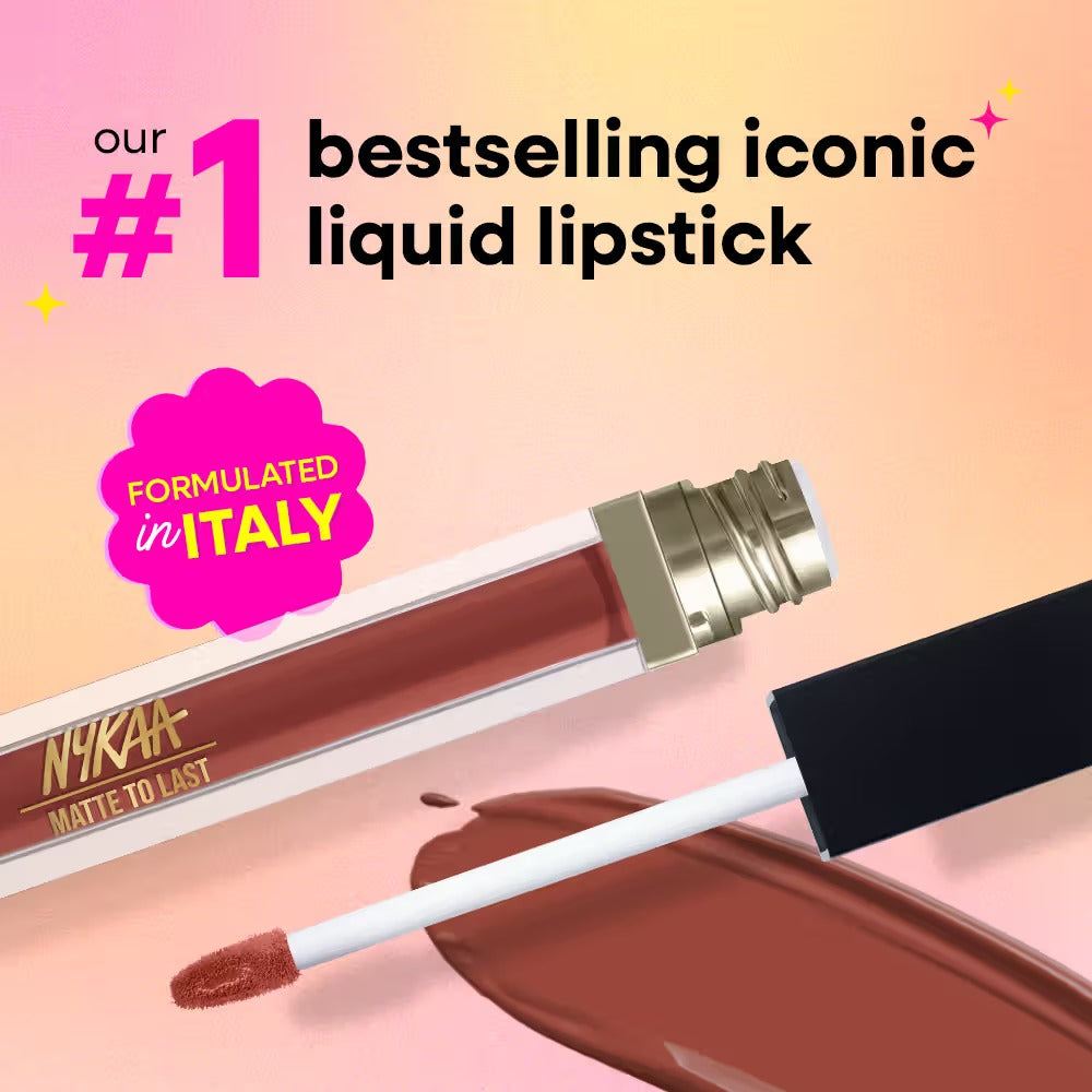 Nykaa Matte To Last Transferproof Liquid Lipstick – Madras Kaapi 05, 6.2ml