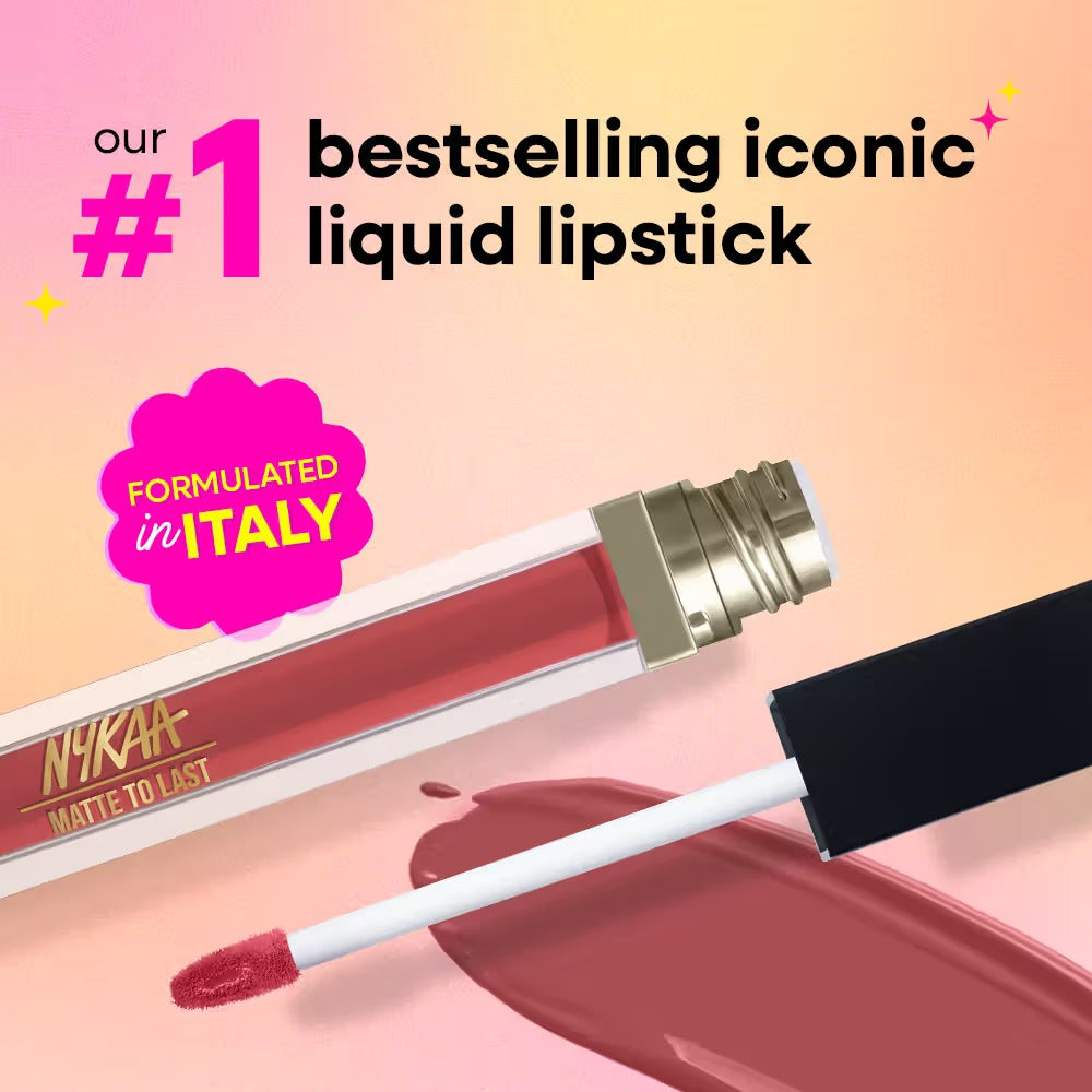 Nykaa Matte To Last Transferproof Liquid Lipstick – Jhumki 14, 6.2ml
