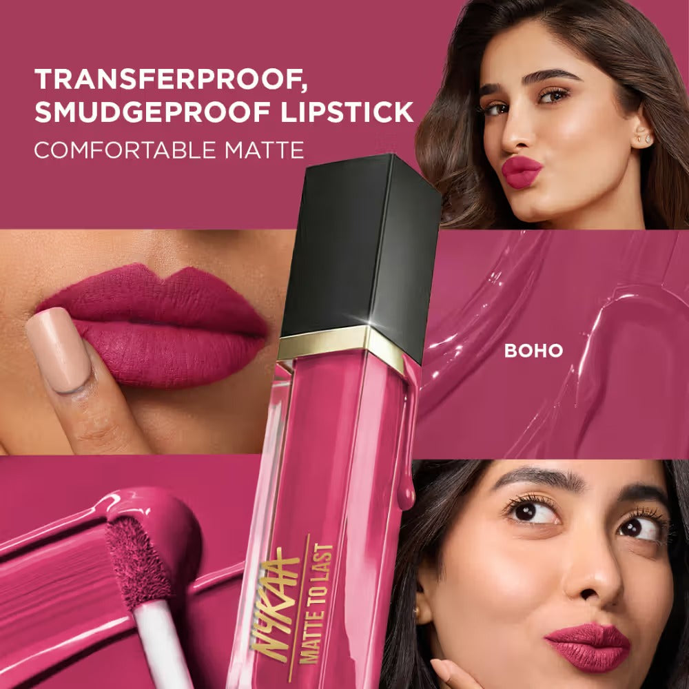 Nykaa Matte To Last Transferproof Liquid Lipstick – Boho 16, 6.2ml