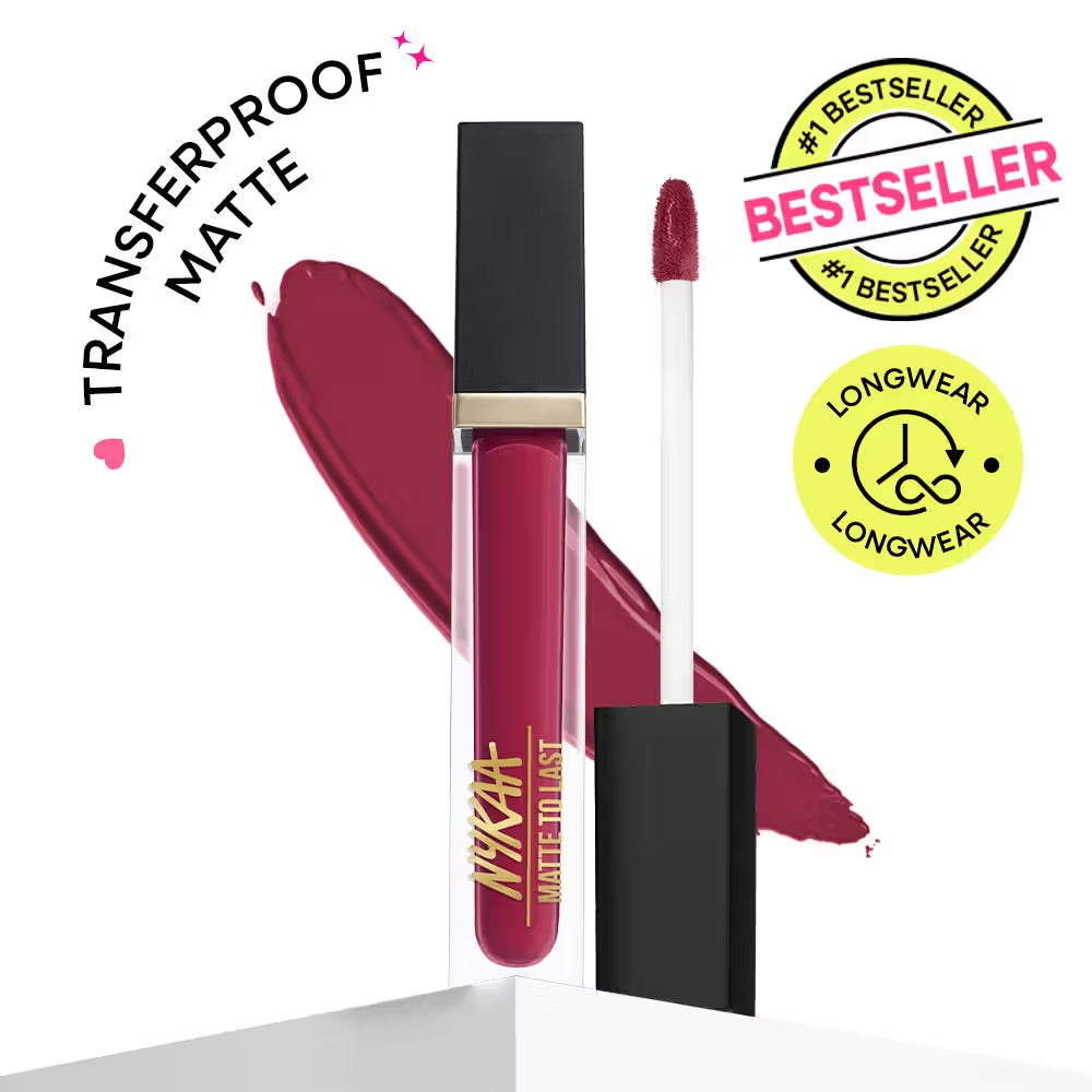 Nykaa Matte To Last Transferproof Liquid Lipstick – Maithili 25, 6.2ml