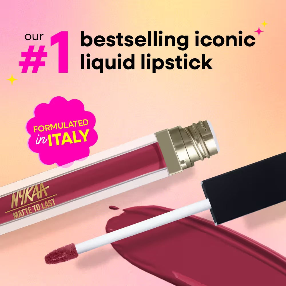 Nykaa Matte To Last Transferproof Liquid Lipstick – Maithili 25, 6.2ml