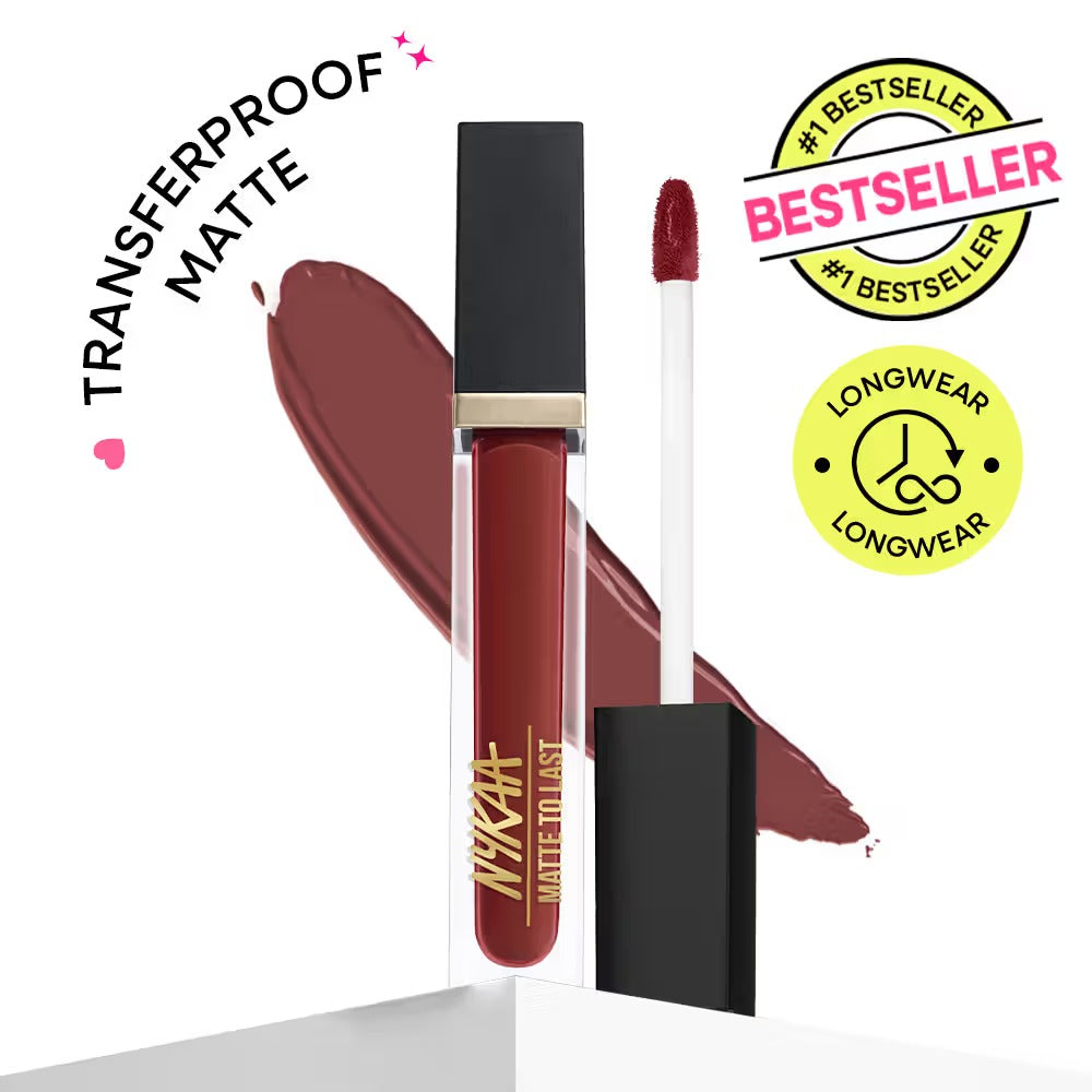 Nykaa Matte To Last Transferproof Liquid Lipstick – Kashi 19, 6.2ml