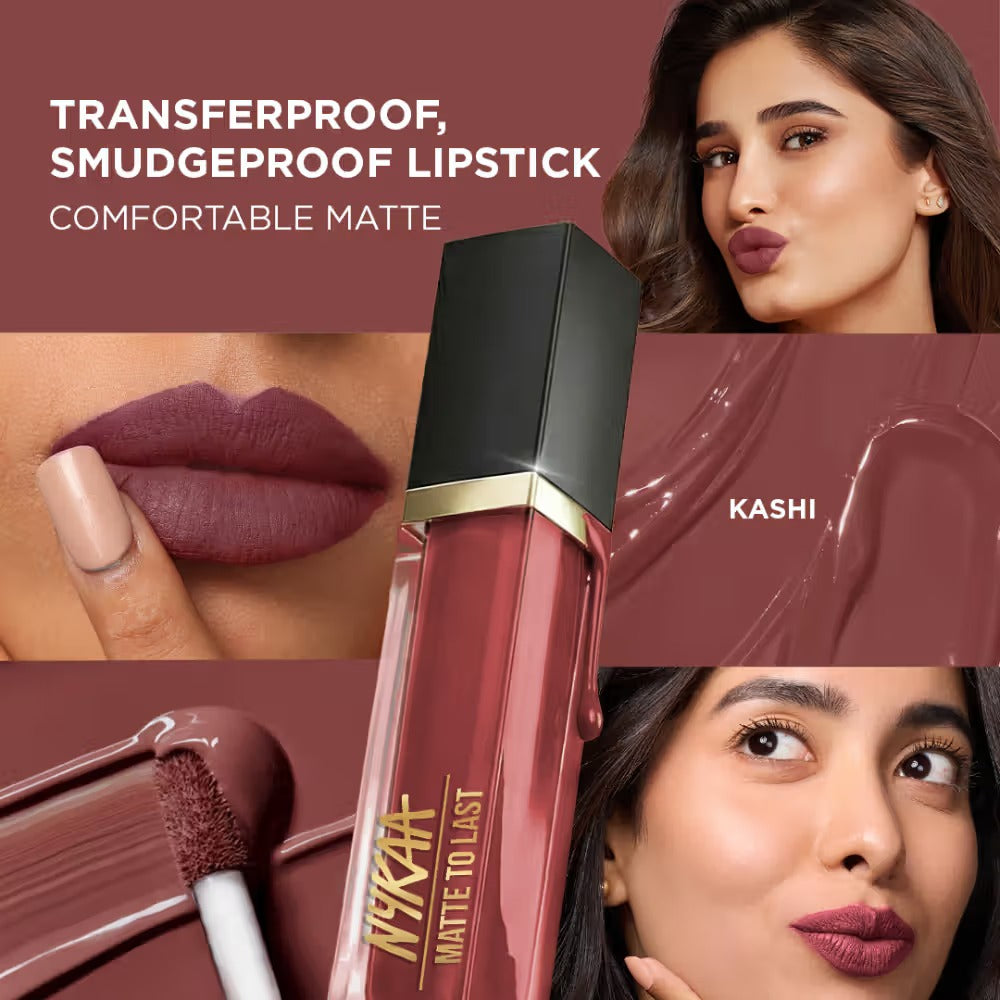 Nykaa Matte To Last Transferproof Liquid Lipstick – Kashi 19, 6.2ml