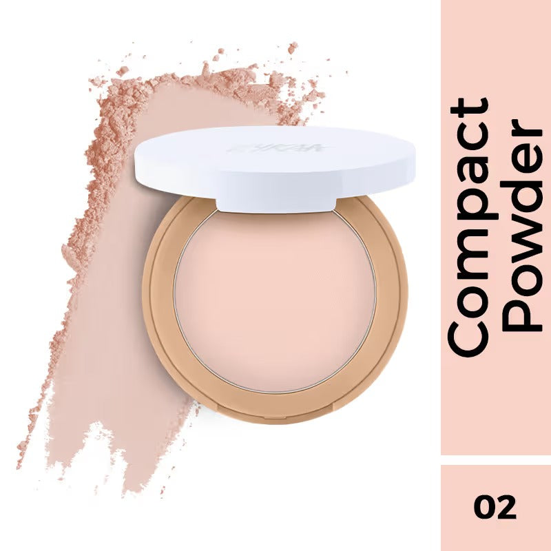 Nykaa All Day Matte Oil-Control Compact Powder with SPF 15 PA++ – Vanilla 02, 8g