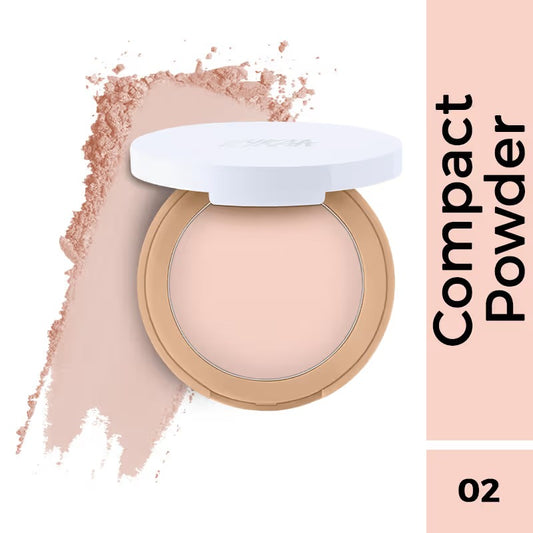Nykaa All Day Matte Oil-Control Compact Powder with SPF 15 PA++ – Vanilla 02, 8g