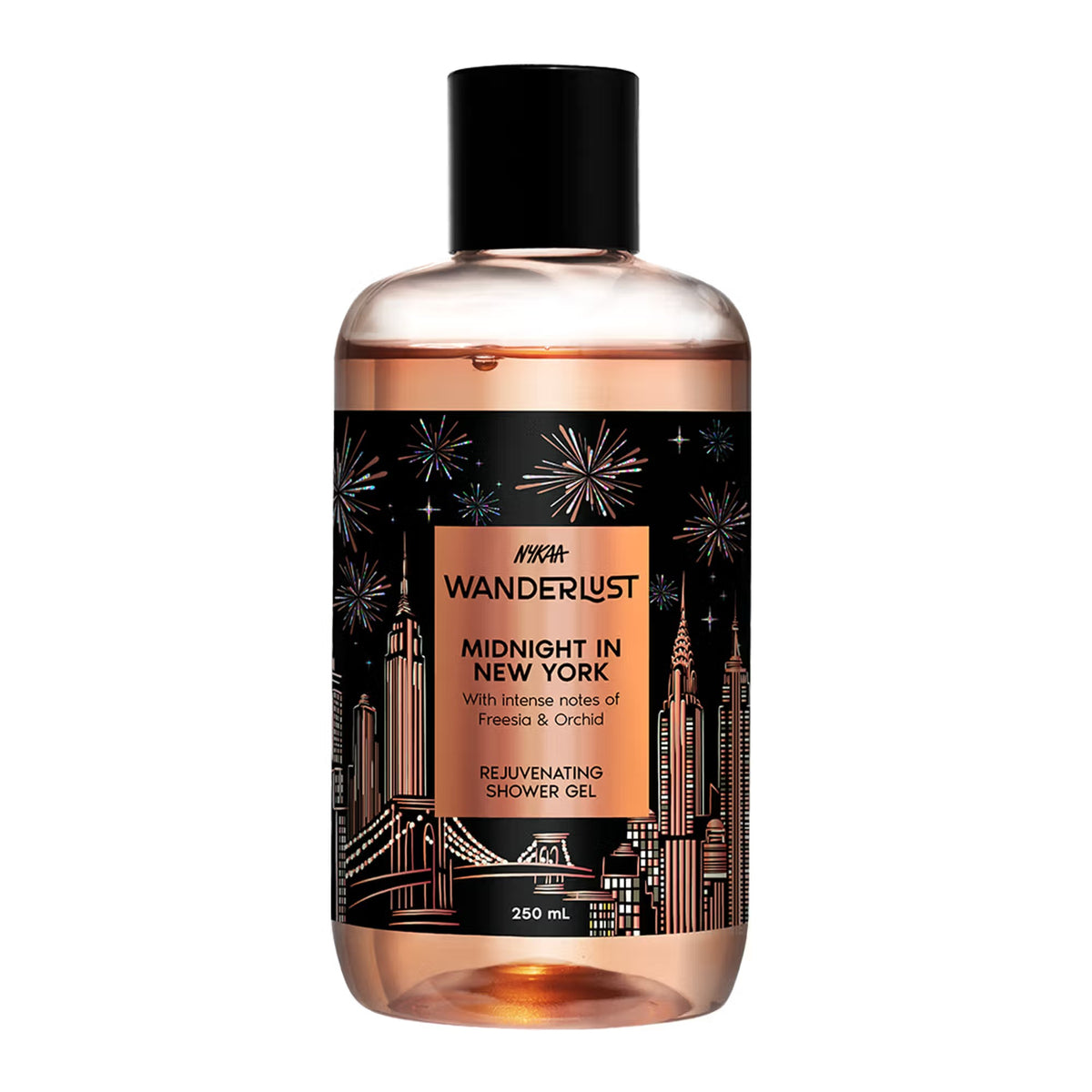 Nykaa Wanderlust Midnight in New York Body Wash – Niacinamide and Vitamin E, 250ml