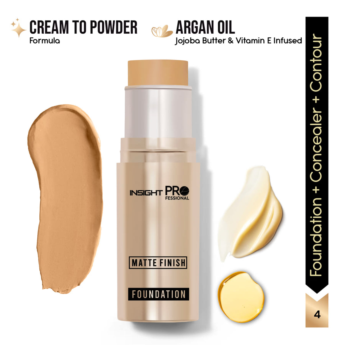 Insight Pro Matte Finish Foundation in Caramel Cream – 10g