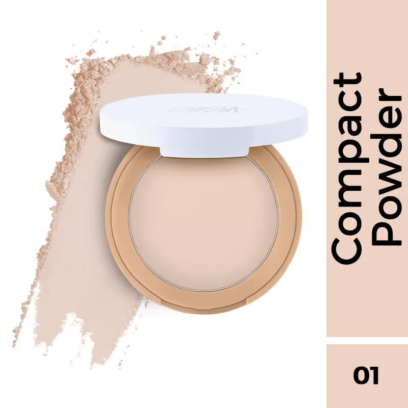 Nykaa All Day Matte Oil-Control Compact Powder with SPF 15 PA++ – Ivory 01, 8g