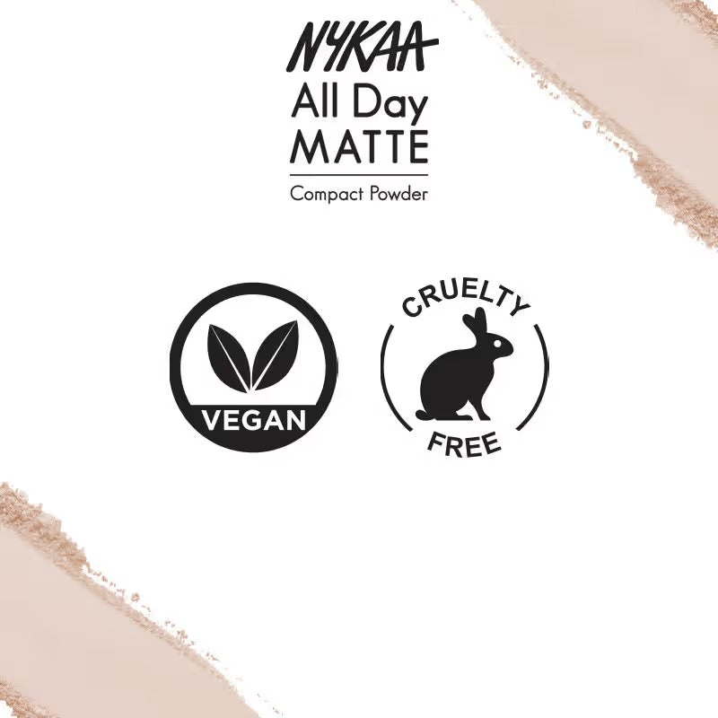 Nykaa All Day Matte Oil-Control Compact Powder with SPF 15 PA++ – Ivory 01, 8g