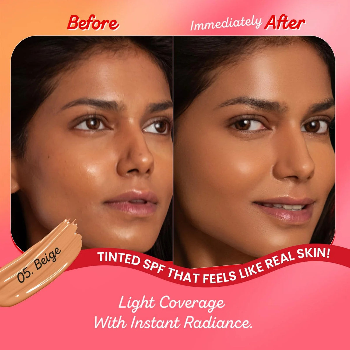 Dot & Key Strawberry Dew Tinted Sunscreen In-Vivo Tested SPF 50+ PA++++ for Daily Wear -01 Porcelain