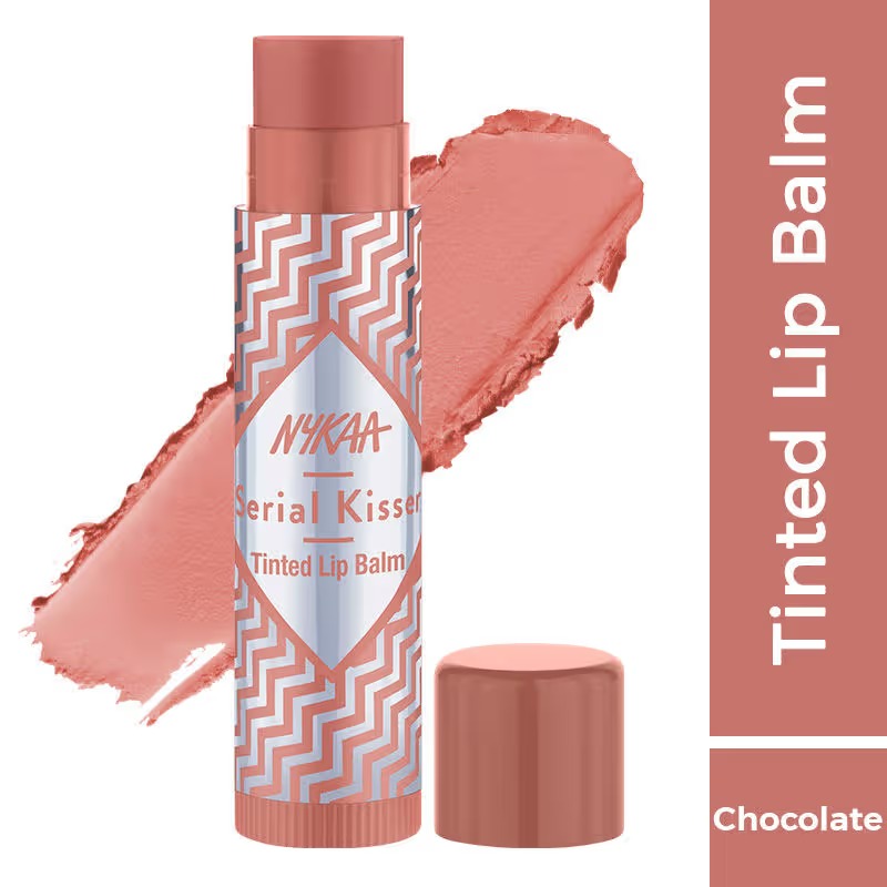Nykaa Serial Kisser Moisturising Tinted Lip Balm – Chocolate Nude, 4.8g