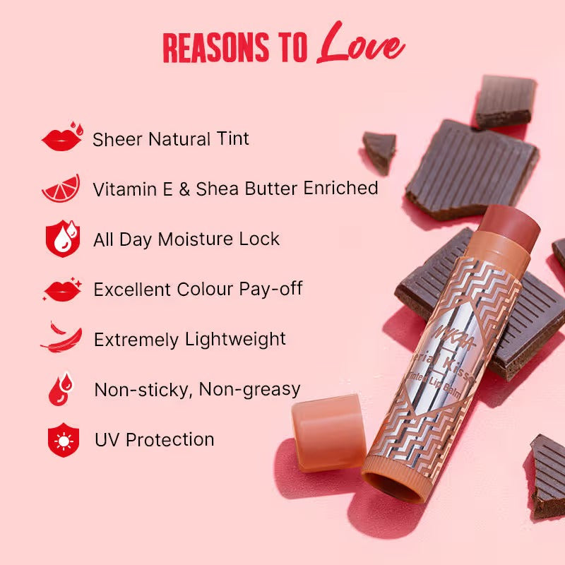 Nykaa Serial Kisser Moisturising Tinted Lip Balm – Chocolate Nude, 4.8g