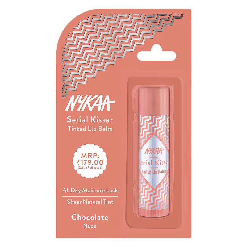 Nykaa Serial Kisser Moisturising Tinted Lip Balm – Chocolate Nude, 4.8g