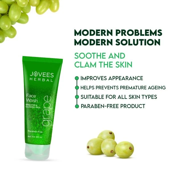 Grape Face Wash With Grape Seed & Orange Peel Extracts - [120ml]
