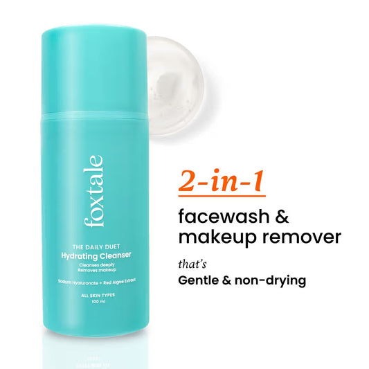 Foxtale Hydrating Cleanser & Makeup Remover with Hyaluronic Acid