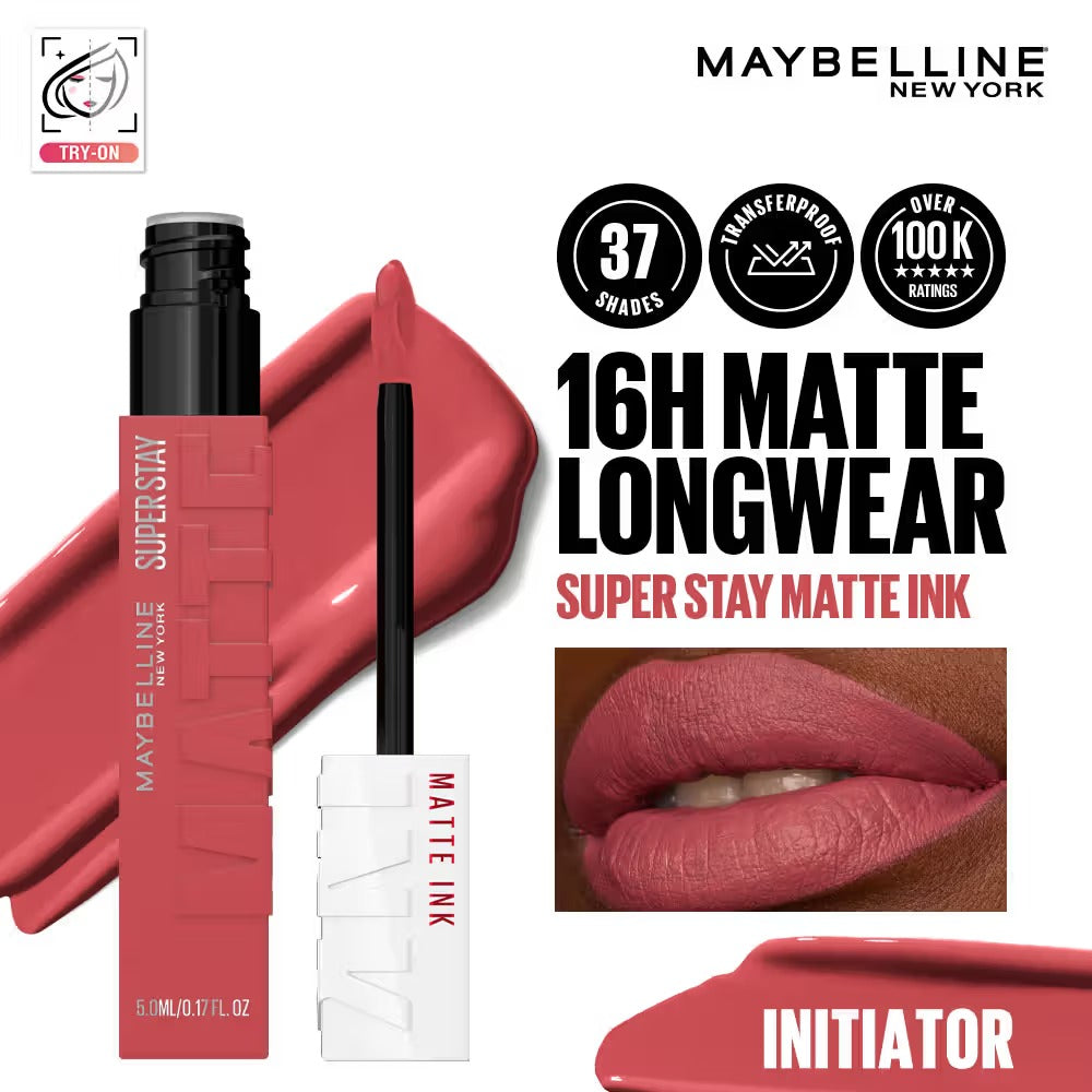Maybelline New York Super Stay Matte Ink Liquid Lipstick, Lasts Up to 16 Hours - 170 Initiator