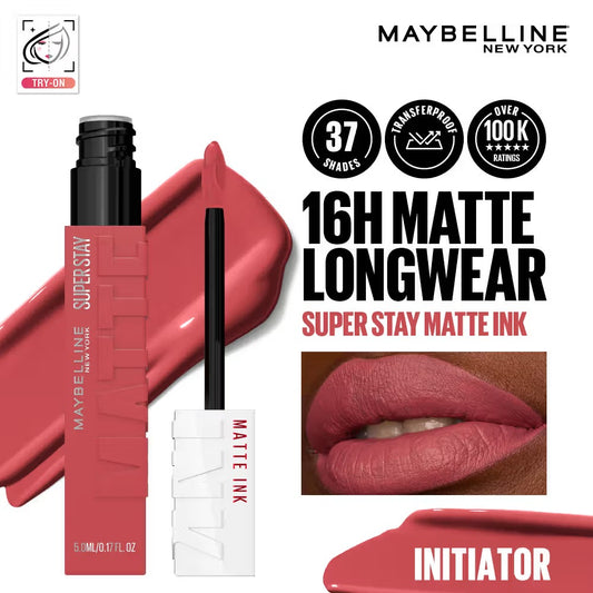 Maybelline New York Super Stay Matte Ink Liquid Lipstick, Lasts Up to 16 Hours - 170 Initiator