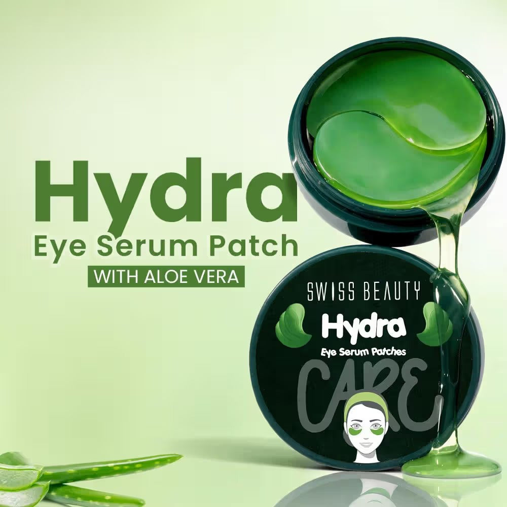Swiss Beauty Hydra Eye Serum Patches For Dark Circles And Puffiness Hydrate Skin With Aloe Vera, 60pcs