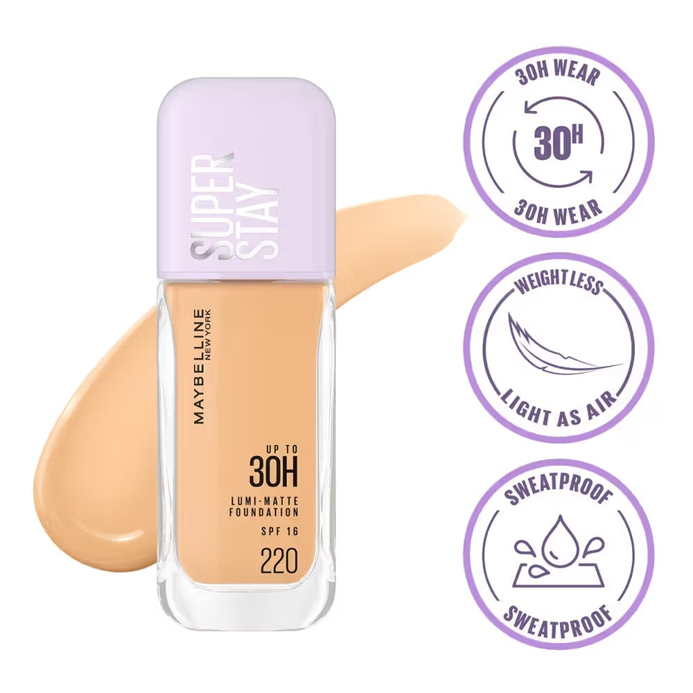 Maybelline Super Stay Lumi Matte Foundation – Shade 220, 35 ml