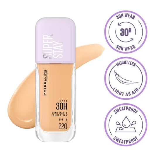 Maybelline Super Stay Lumi Matte Foundation – Shade 220, 35 ml