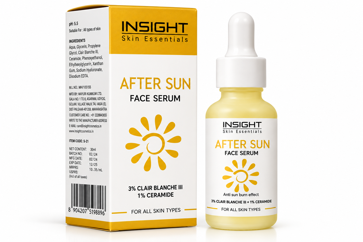 Insight Skin Essential After Sun Face Serum with 3% Clair Blanche III and 1% Ceramide, 30ml