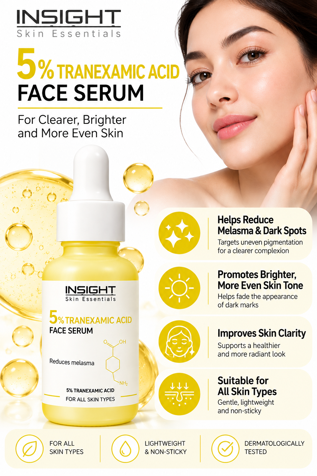 Insight Skin Essential 5% Tranexamic Acid Face Serum, 30ml