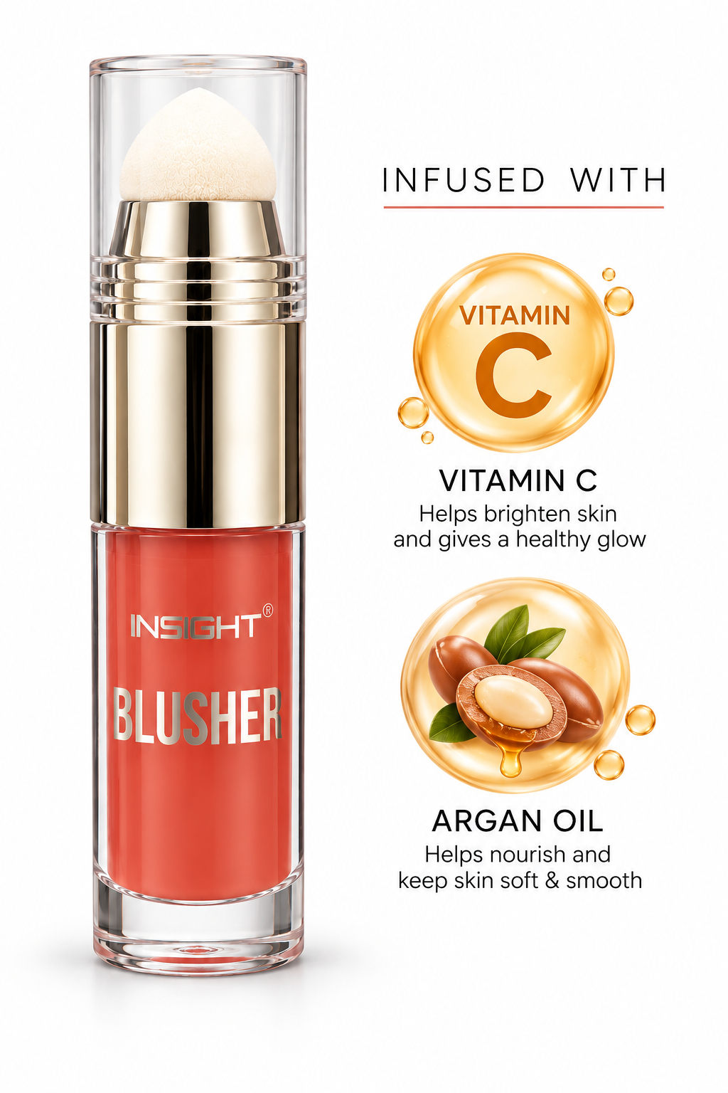 Insight Professional Cream to Powder Souffle Blush - Peach Ice Candy 01
