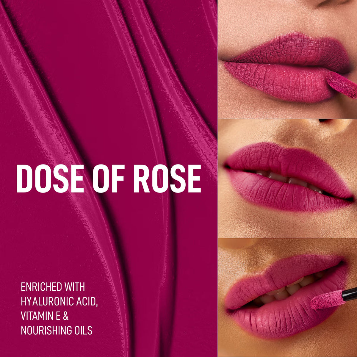 RENEE Stay With Me Liquid Lipstick – Dose of Rose, 5ml