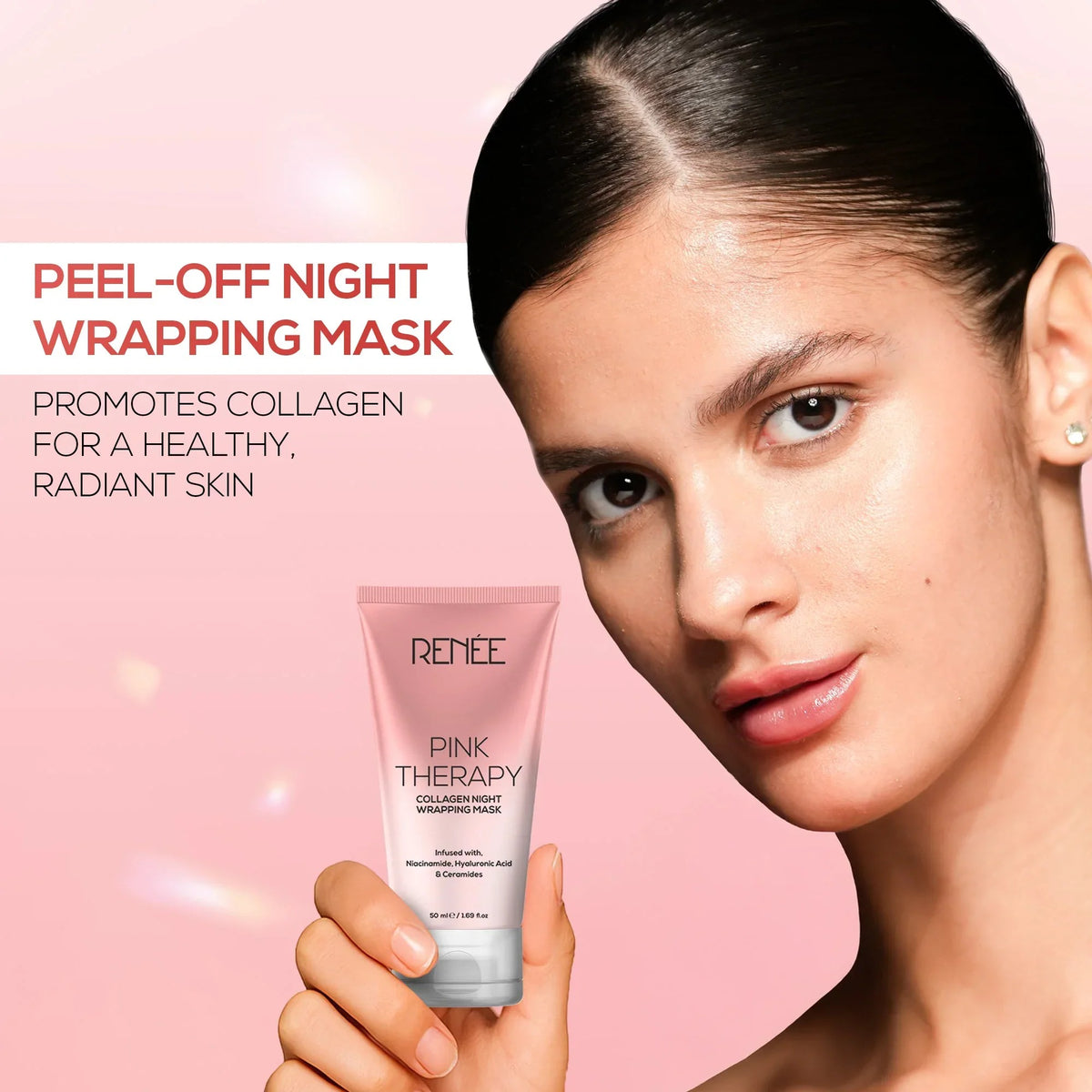 RENEE Pink Therapy Peel-Off Night Wrapping Mask, 50ml