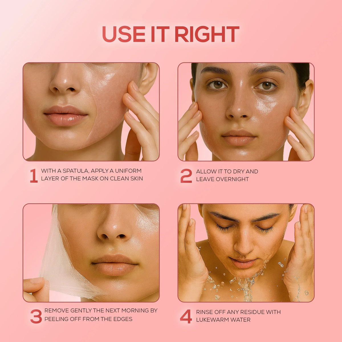 RENEE Pink Therapy Peel-Off Night Wrapping Mask, 50ml