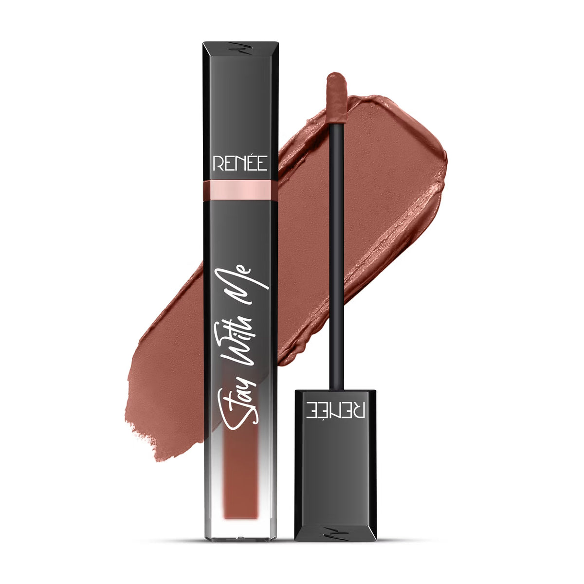 RENEE Stay With Me Liquid Lipstick – Creme of Caramel, 5ml