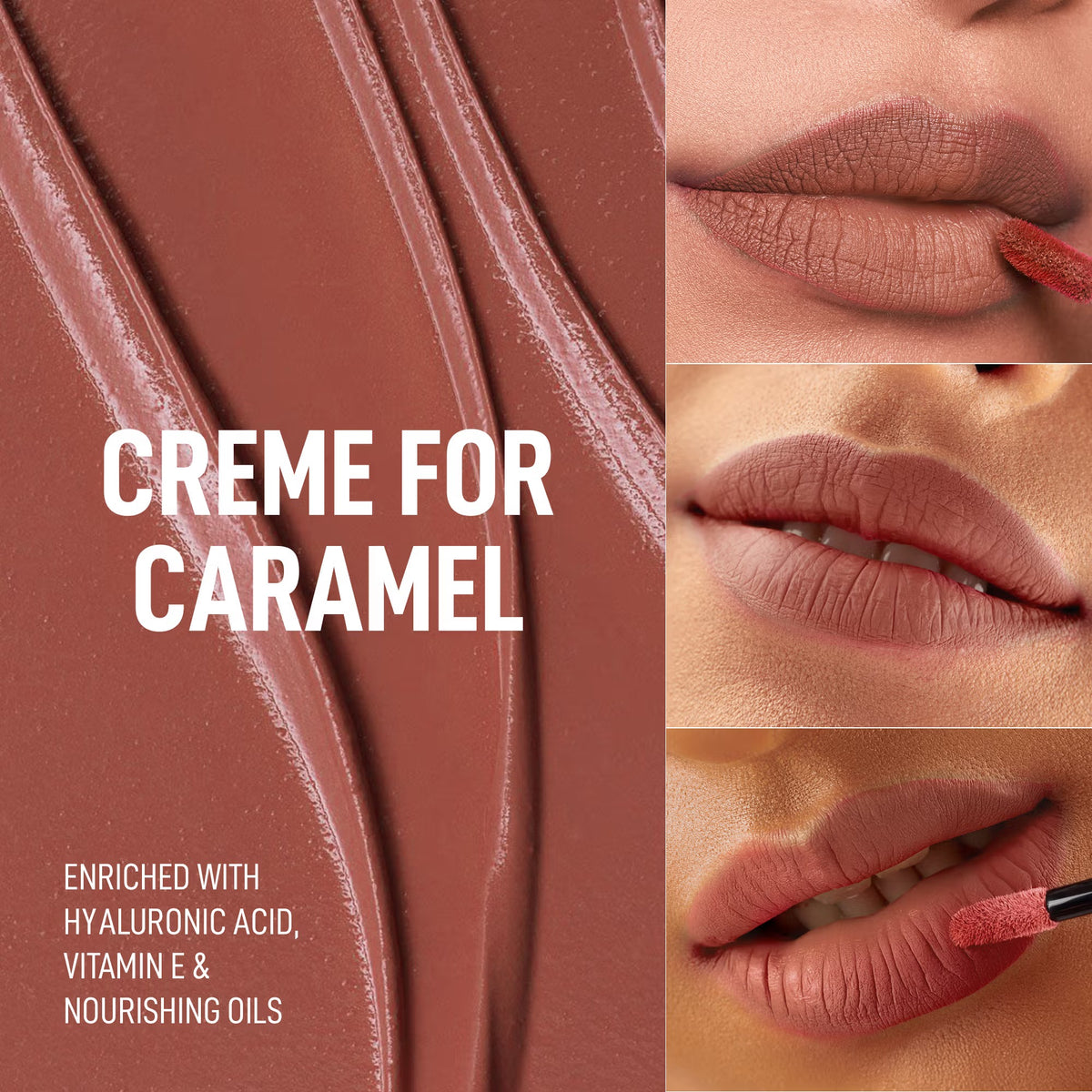 RENEE Stay With Me Liquid Lipstick – Creme of Caramel, 5ml
