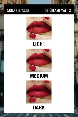 Color Sensational Creamy Matte Lipstick - [Chili Nude-500]