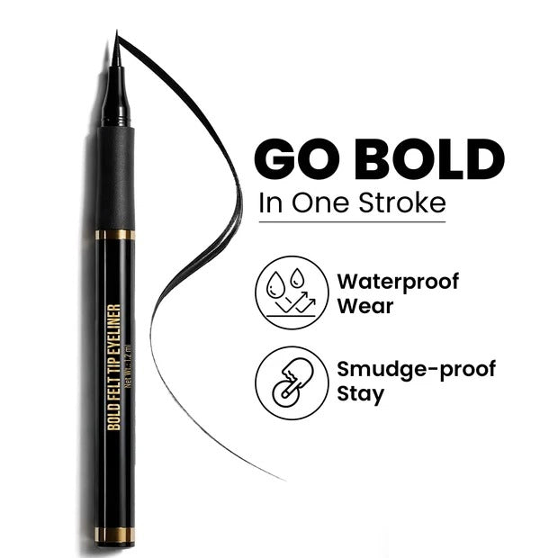 Bold Felt Tip Eyeliner - Black [1.2ml]