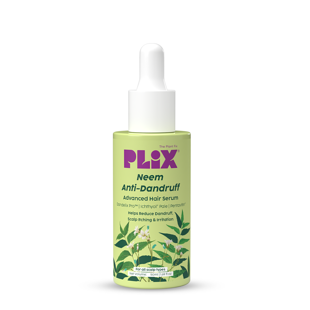 Plix Neem Anti-Dandruff Advanced Hair Serum (Helps Reduce Dandruff, Scalp Itching & Irritation)