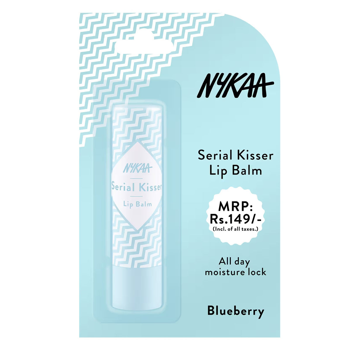 Nykaa Serial Kisser Moisturising Lip Balm With Shea Butter & Vitamin E - Blueberry, 4.5gm